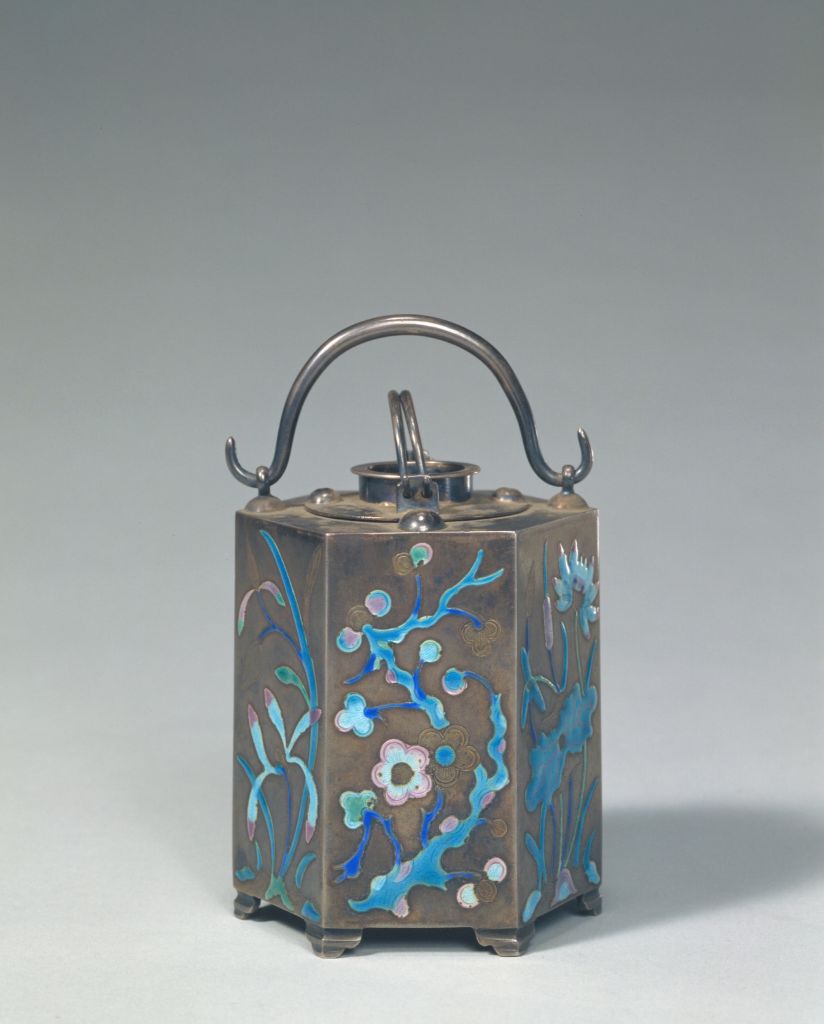 图片[1]-Silver Roasted Blue Warm Wine Pot-China Archive